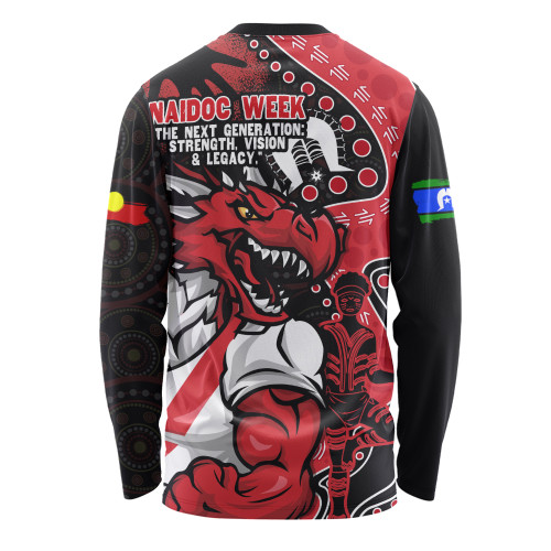 St. George Illawarra Dragons Long Sleeve T-shirt NAIDOC Indigenous Warrior Spirit