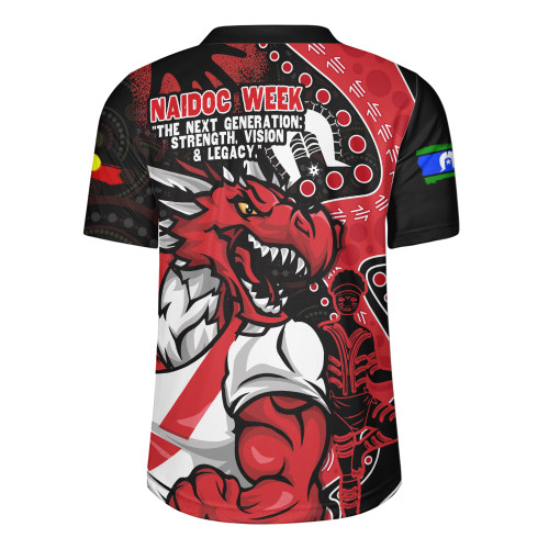 St. George Illawarra Dragons Rugby Jersey NAIDOC Indigenous Warrior Spirit