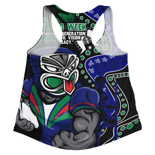 New Zealand Warriors Women Racerback Singlet NAIDOC Indigenous Warrior Spirit