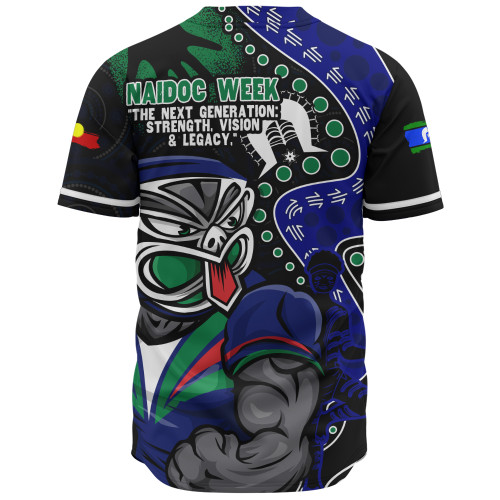 New Zealand Warriors Baseball Shirt NAIDOC Indigenous Warrior Spirit