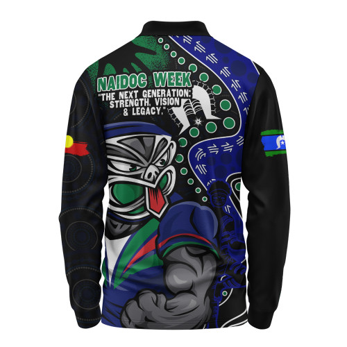 New Zealand Warriors Long Sleeve Polo Shirt NAIDOC Indigenous Warrior Spirit