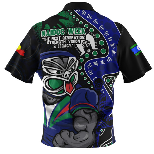 New Zealand Warriors Zip Polo Shirt NAIDOC Indigenous Warrior Spirit New Zealand Warriors Zip Polo Shirt NAIDOC Indigenous Warrior Spirit