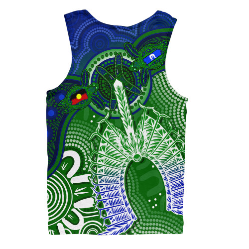 Indigenous Australian Aboriginal Men Singlet Spirit Of The Turtle Dreaming Path