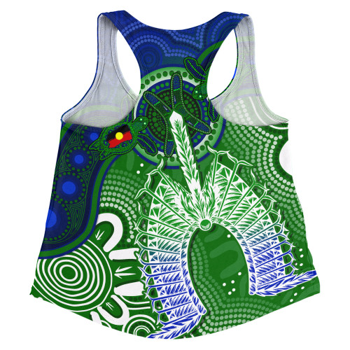 Indigenous Australian Aboriginal Women Racerback Singlet Spirit Of The Turtle Dreaming Path