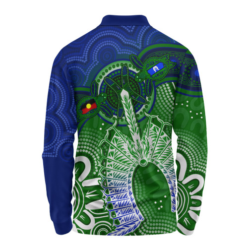 Indigenous Australian Aboriginal Long Sleeve Polo Shirt Spirit Of The Turtle Dreaming Path Indigenous Australian Aboriginal Long Sleeve Polo Shirt Spirit Of The Turtle Dreaming Path