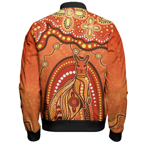 Indigenous Australian Aboriginal Bomber Jacket Kangaroo Dreaming Outback Spirit Edition