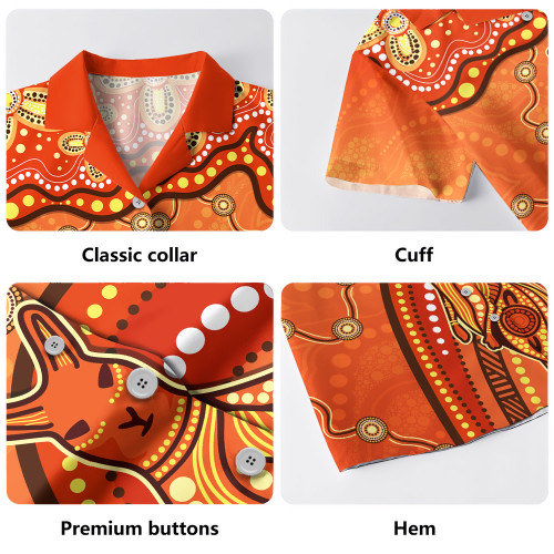 Indigenous Australian Aboriginal Hawaiian Shirt Kangaroo Dreaming Outback Spirit Edition