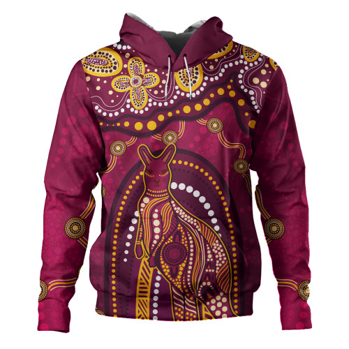 Indigenous Australian Aboriginal Hoodie Kangaroo Dreaming Outback Spirit Edition Indigenous Australian Aboriginal Hoodie Kangaroo Dreaming Outback Spirit Edition