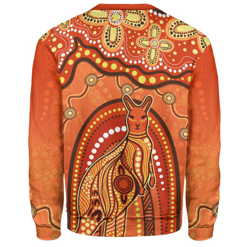 Indigenous Australian Aboriginal Sweatshirt Kangaroo Dreaming Outback Spirit Edition