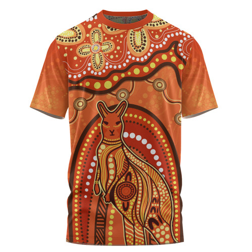 Indigenous Australian Aboriginal T-Shirt Kangaroo Dreaming Outback Spirit Edition