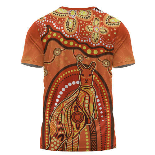 Indigenous Australian Aboriginal T-Shirt Kangaroo Dreaming Outback Spirit Edition Indigenous Australian Aboriginal T-Shirt Kangaroo Dreaming Outback Spirit Edition