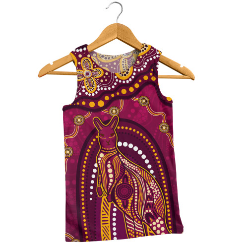 Indigenous Australian Aboriginal Men Singlet Kangaroo Dreaming Outback Spirit Edition Indigenous Australian Aboriginal Men Singlet Kangaroo Dreaming Outback Spirit Edition