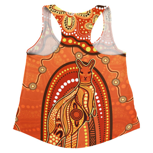Indigenous Australian Aboriginal Women Racerback Singlet Kangaroo Dreaming Outback Spirit Edition Indigenous Australian Aboriginal Women Racerback Singlet Kangaroo Dreaming Outback Spirit Edition