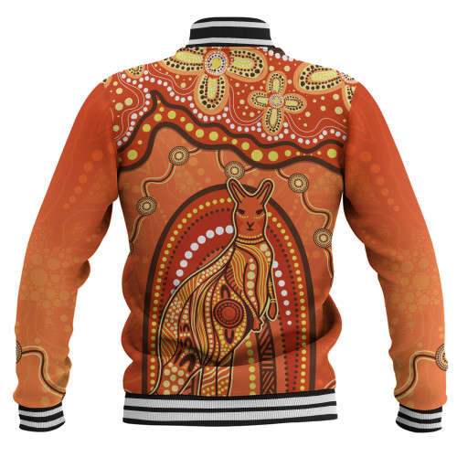 Indigenous Australian Aboriginal Baseball Jacket Kangaroo Dreaming Outback Spirit Edition
