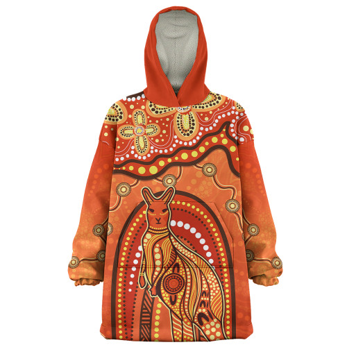 Indigenous Australian Aboriginal Snug Hoodie Kangaroo Dreaming Outback Spirit Edition
