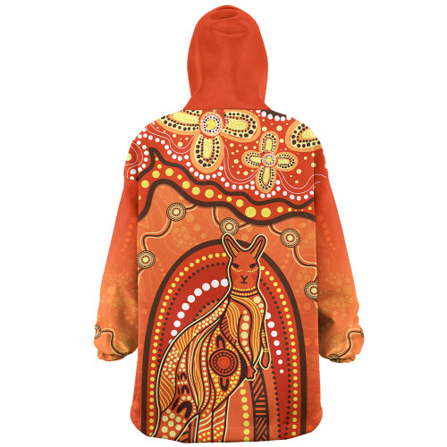 Indigenous Australian Aboriginal Snug Hoodie Kangaroo Dreaming Outback Spirit Edition