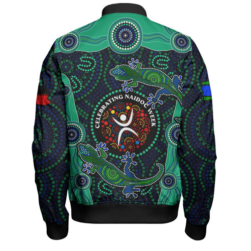 Indigenous Australian Aboriginal Bomber Jacket NAIDOC Lizard Songlines Edition