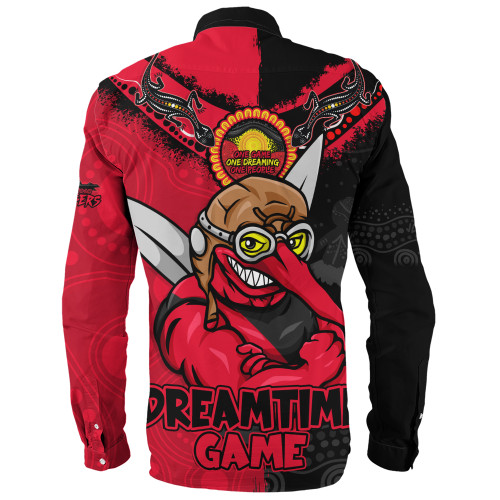 Essendon Long Sleeve Shirt Dreamtime Warriors Of Culture
