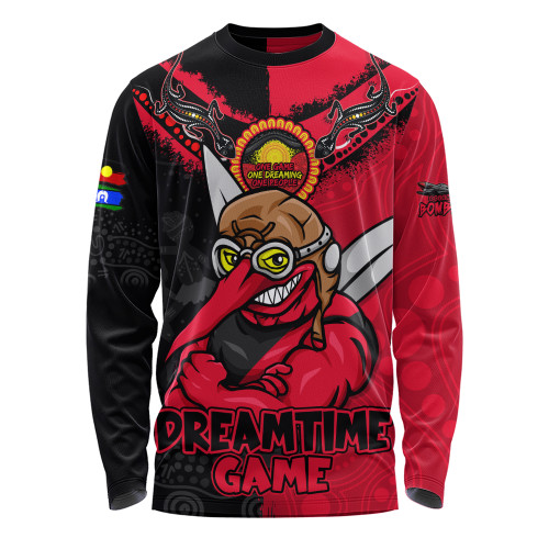 Essendon Long Sleeve T-shirt Dreamtime Warriors Of Culture
