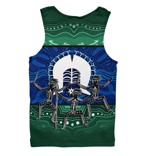 Indigenous Australian Aboriginal Men Singlet Torres Warrior Spirit NAIDOC Week Dance Edition