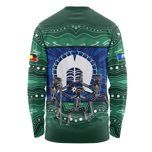 Indigenous Australian Aboriginal Long Sleeve T-shirt Torres Warrior Spirit NAIDOC Week Dance Edition