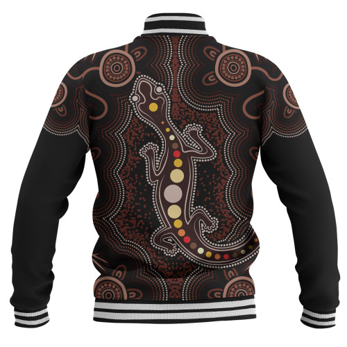 Indigenous Australian Aboriginal Baseball Jacket Aboriginal Gecko Dreaming Path Indigenous Australian Aboriginal Baseball Jacket Aboriginal Gecko Dreaming Path