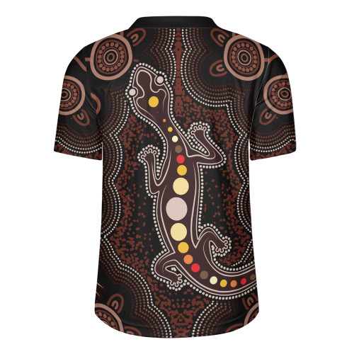 Indigenous Australian Aboriginal Rugby Jersey Aboriginal Gecko Dreaming Path