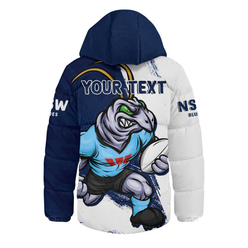 New South Wales Blues Hooded Padded Jacket Battleborn Blues