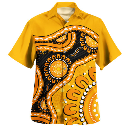 Indigenous Australian Aboriginal Hawaiian Shirt Sun Pathway Walkabout