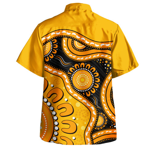 Indigenous Australian Aboriginal Hawaiian Shirt Sun Pathway Walkabout