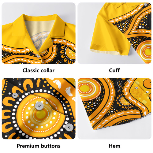 Indigenous Australian Aboriginal Hawaiian Shirt Sun Pathway Walkabout