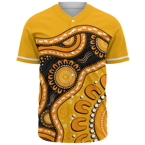 Indigenous Australian Aboriginal Baseball Shirt Sun Pathway Walkabout