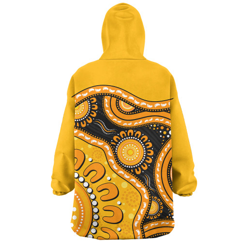 Indigenous Australian Aboriginal Snug Hoodie Sun Pathway Walkabout