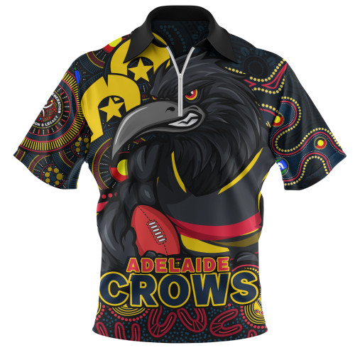 Adelaide Crows Zip Polo Shirt NAIDOC Spirit Of Country