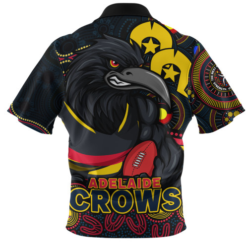 Adelaide Crows Zip Polo Shirt NAIDOC Spirit Of Country