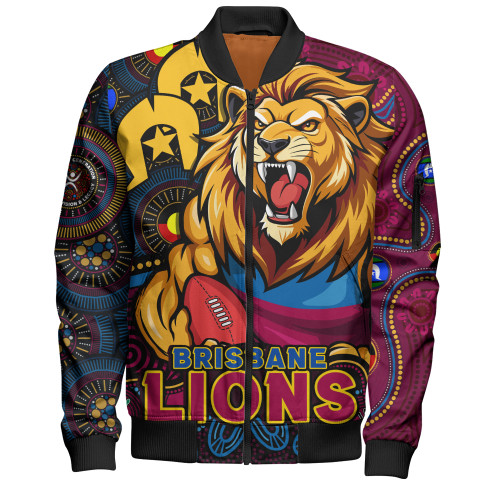 Brisbane Lions Bomber Jacket NAIDOC Spirit Of Country