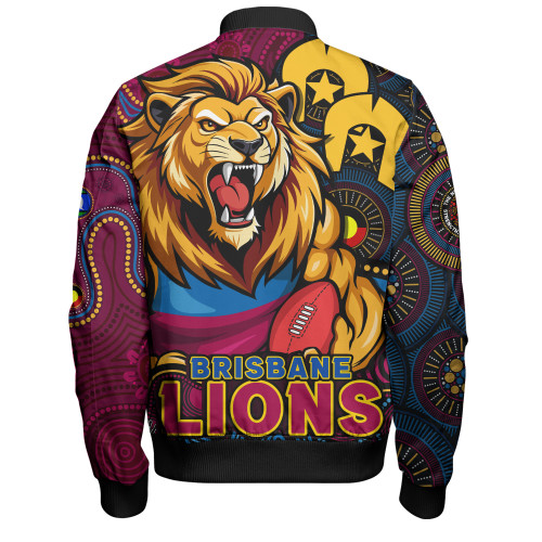 Brisbane Lions Bomber Jacket NAIDOC Spirit Of Country Brisbane Lions Bomber Jacket NAIDOC Spirit Of Country