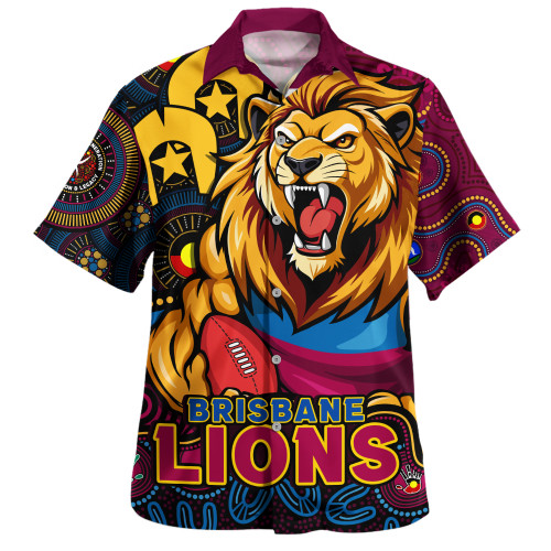 Brisbane Lions Hawaiian Shirt NAIDOC Spirit Of Country