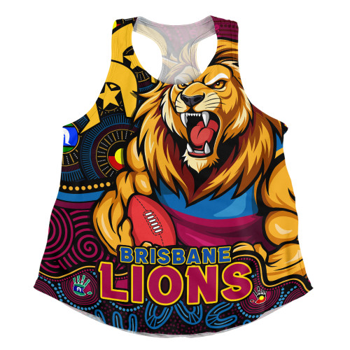 Brisbane Lions Women Racerback Singlet NAIDOC Spirit Of Country