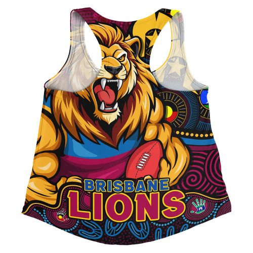 Brisbane Lions Women Racerback Singlet NAIDOC Spirit Of Country Brisbane Lions Women Racerback Singlet NAIDOC Spirit Of Country