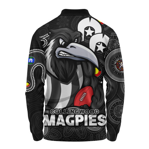 Collingwood Long Sleeve Polo Shirt NAIDOC Spirit Of Country Collingwood Long Sleeve Polo Shirt NAIDOC Spirit Of Country