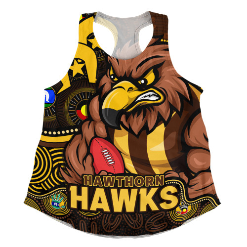 Hawthorn Women Racerback Singlet NAIDOC Spirit Of Country