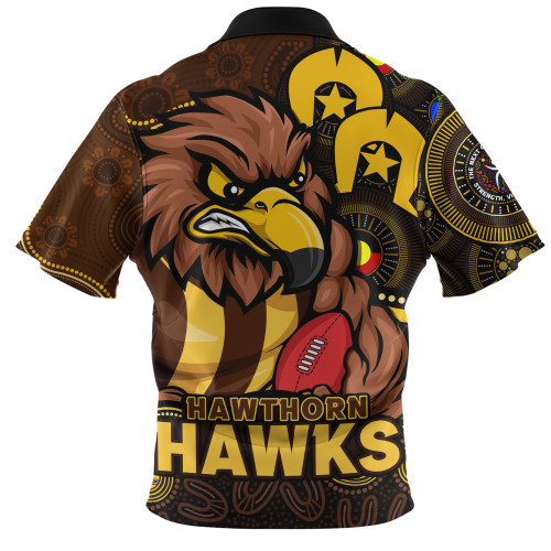 Hawthorn Zip Polo Shirt NAIDOC Spirit Of Country Hawthorn Zip Polo Shirt NAIDOC Spirit Of Country