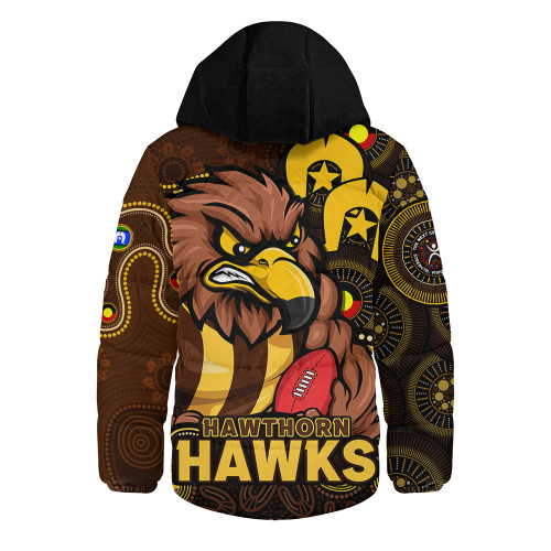 Hawthorn Hooded Padded Jacket NAIDOC Spirit Of Country Hawthorn Hooded Padded Jacket NAIDOC Spirit Of Country