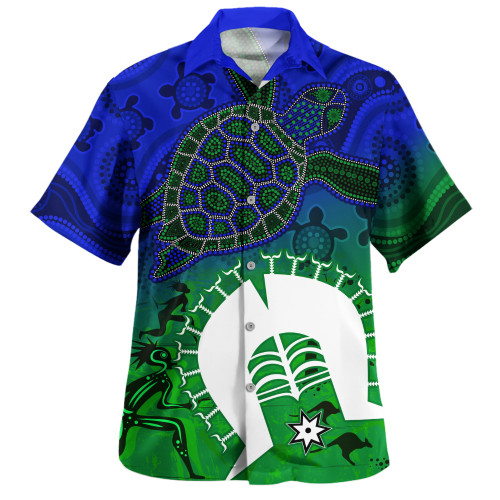 Indigenous Australian Aboriginal Hawaiian Shirt Island Heart Turtle Path