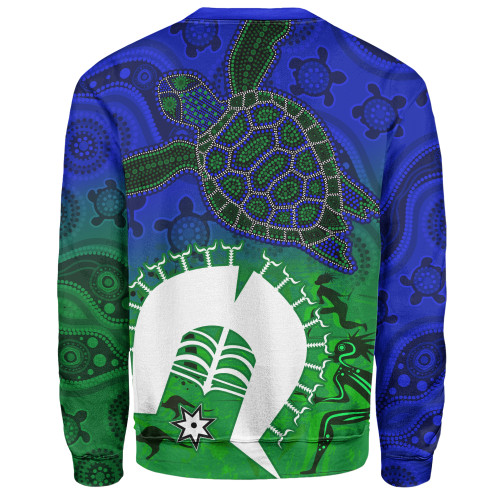 Indigenous Australian Aboriginal Sweatshirt Island Heart Turtle Path