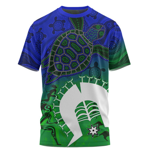Indigenous Australian Aboriginal T-Shirt Island Heart Turtle Path