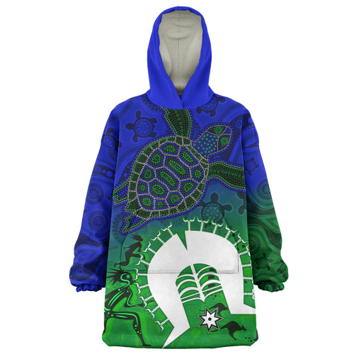 Indigenous Australian Aboriginal Snug Hoodie Island Heart Turtle Path
