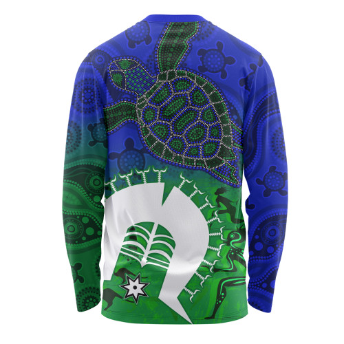 Indigenous Australian Aboriginal Long Sleeve T-shirt Island Heart Turtle Path Indigenous Australian Aboriginal Long Sleeve T-shirt Island Heart Turtle Path
