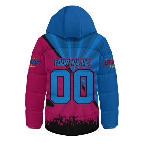 Brisbane Lions Hooded Padded Jacket Breaking Through Fan Design
